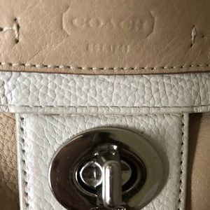 Coach purse, tan leather